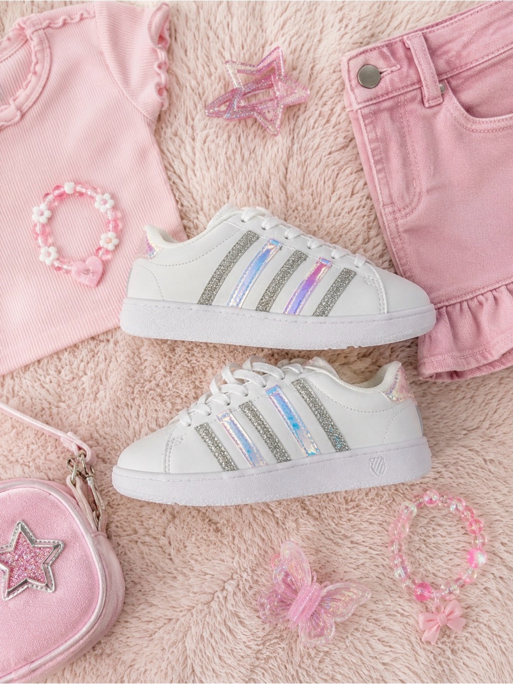K-Swiss Classic VN Varsity Low Iridescent Sparkle Sneakers